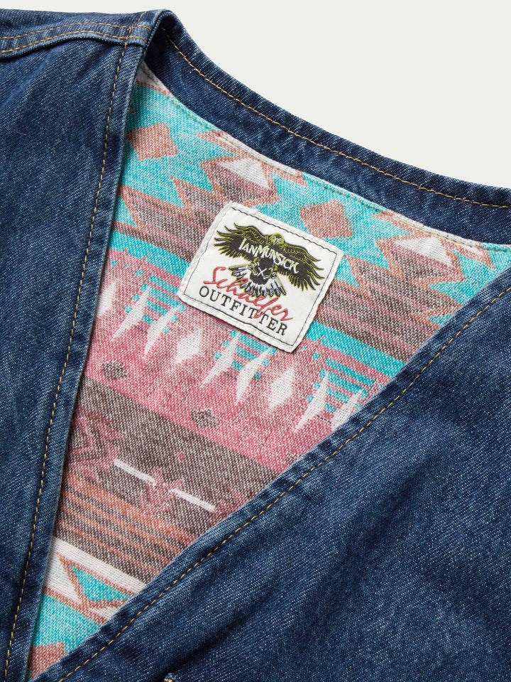 IAN MUNSICK X SCHAEFER OUTFITTER CROW DENIM VEST - Schaefer Outfitter