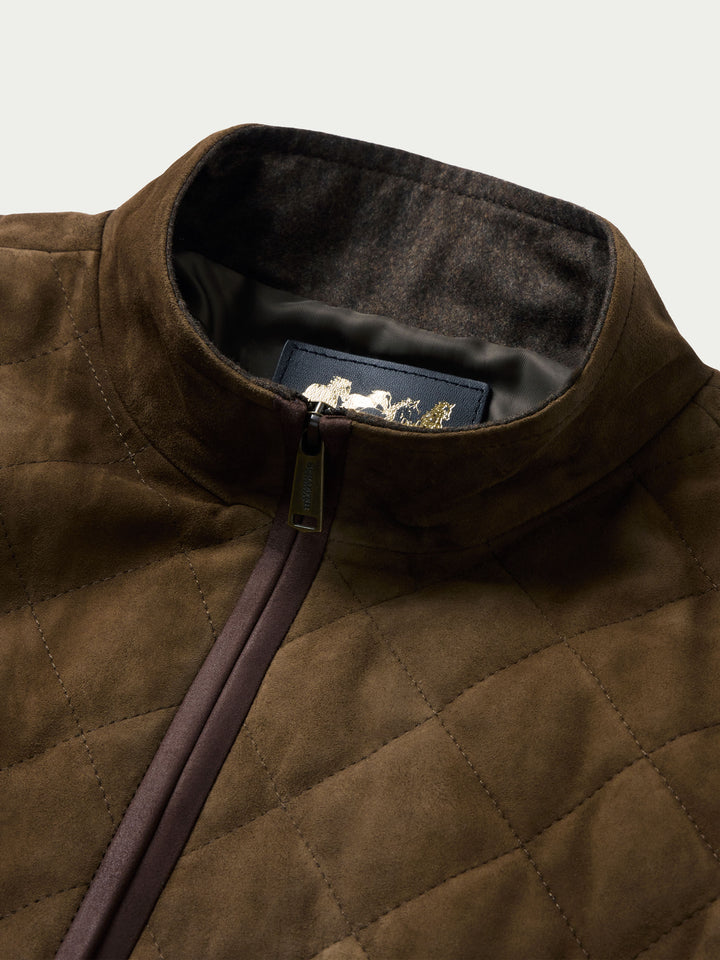 STOCKTON QUILTED SUEDE VEST - Schaefer Outfitter