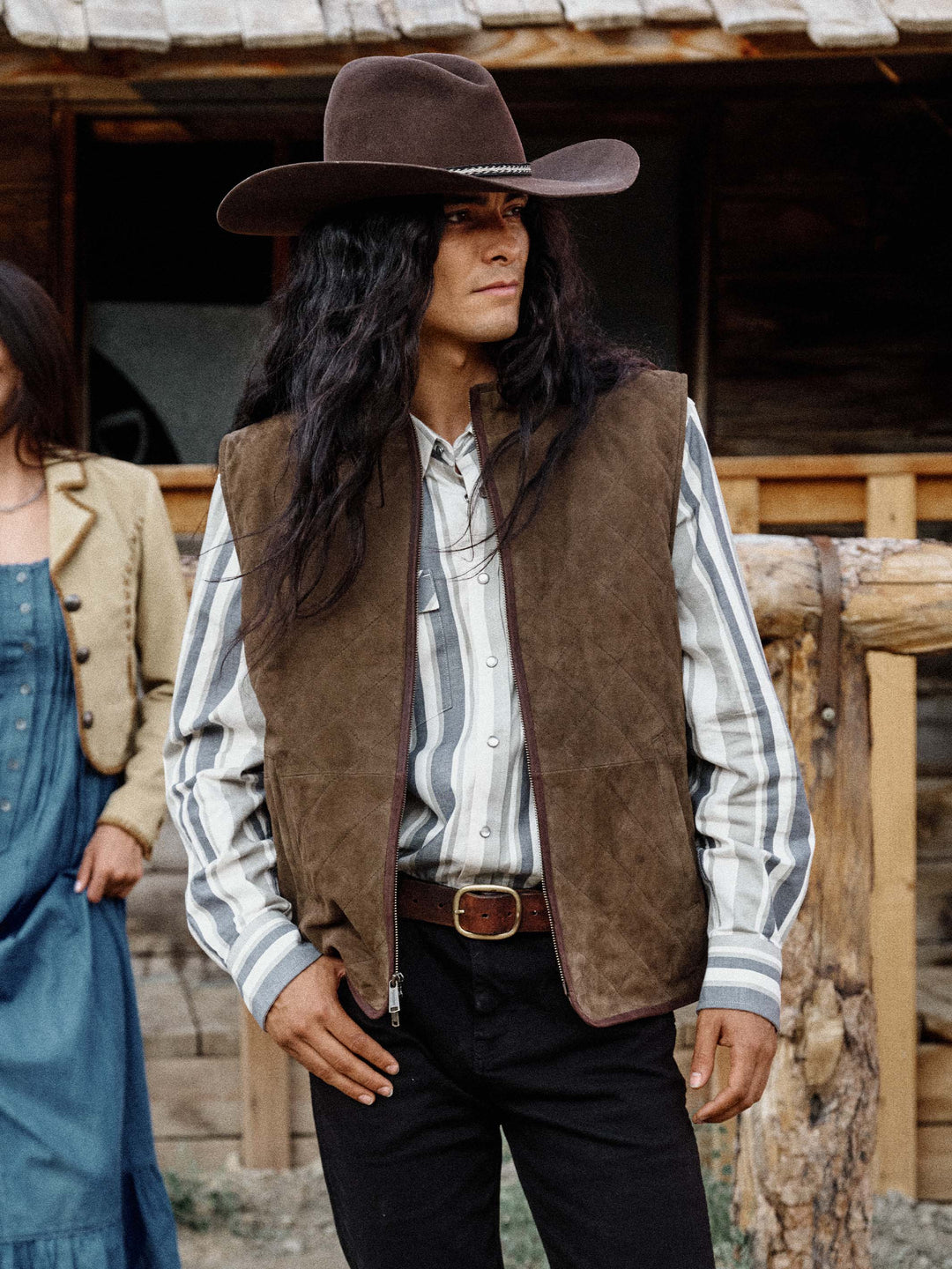 STOCKTON QUILTED SUEDE VEST - Schaefer Outfitter
