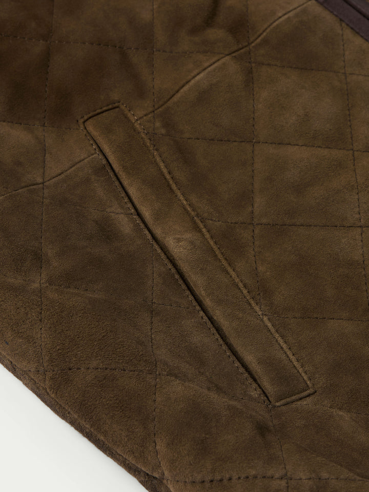 STOCKTON QUILTED SUEDE VEST - Schaefer Outfitter