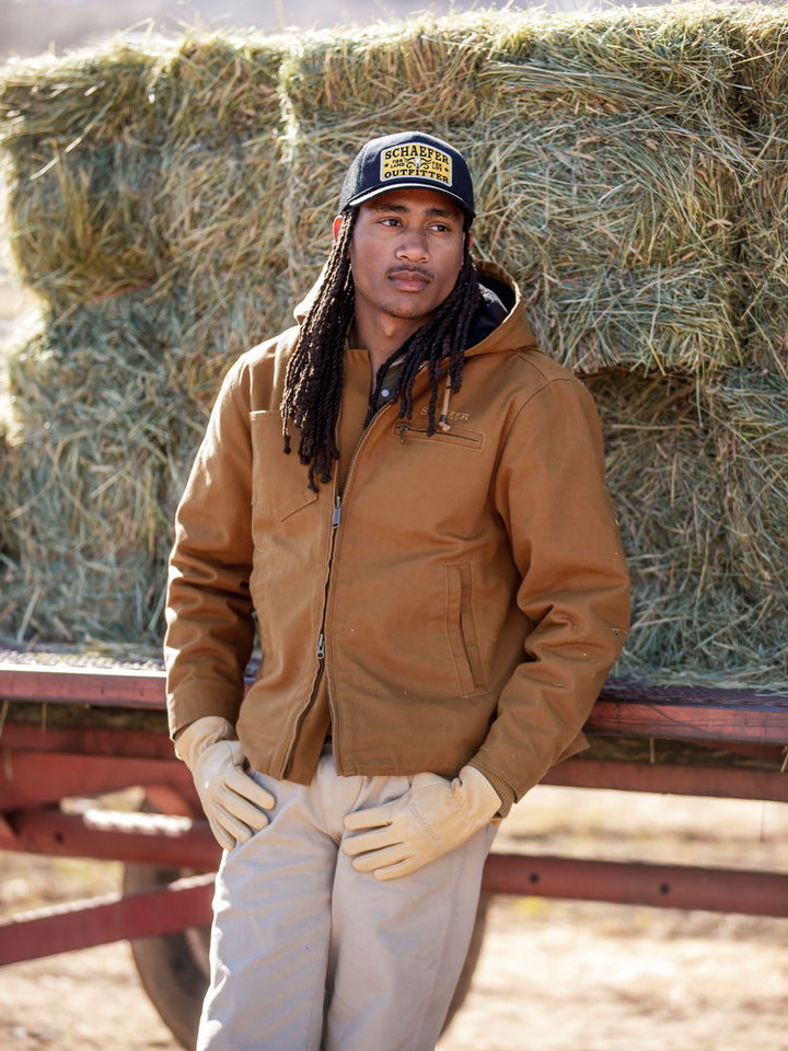 Hooded Zip Canvas Jacket