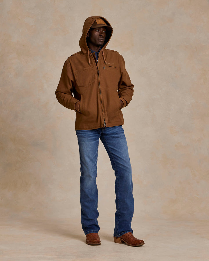 Hooded Zip Canvas Jacket