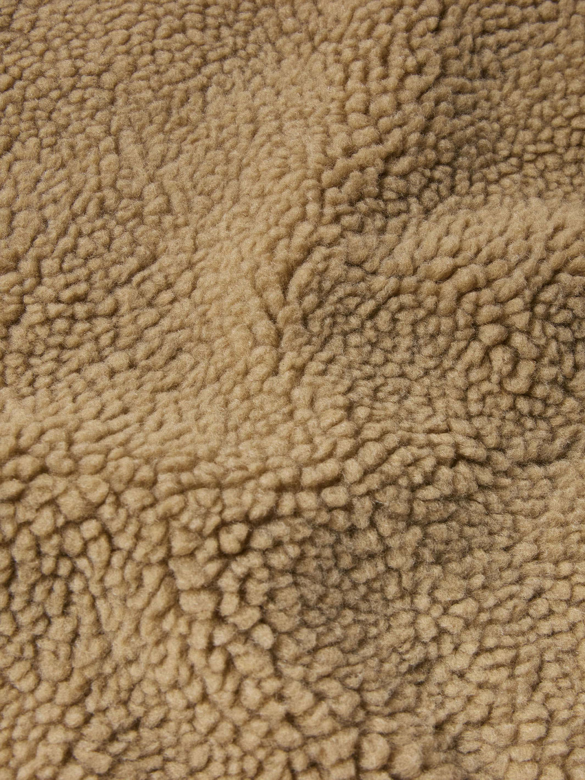 Taupe sherpa fleece texture close-up