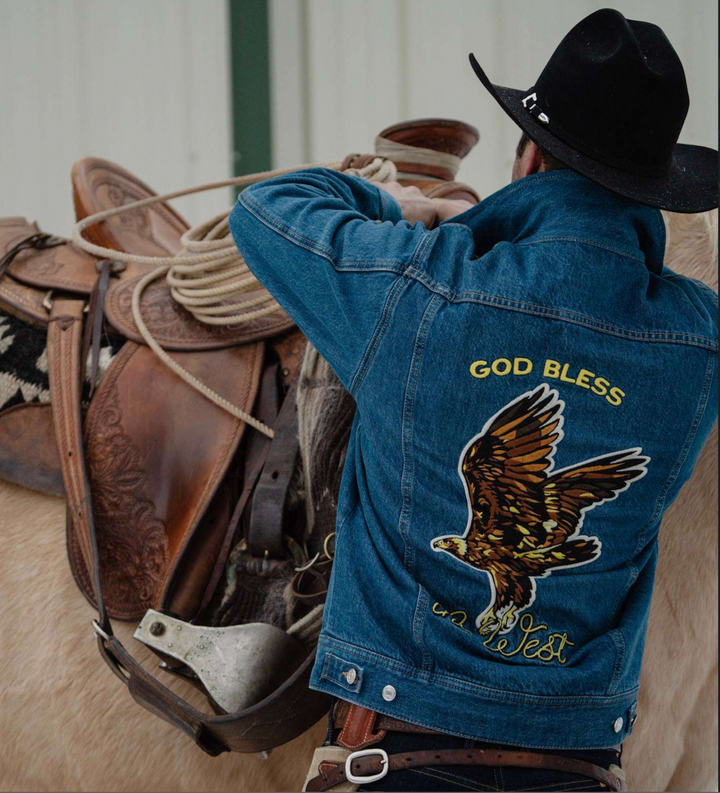 IAN MUNSICK X SCHAEFER OUTFITTER GOLDEN EAGLE DENIM JACKET - Schaefer Outfitter