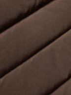 Bozeman down vest close-up of brown padded interior fabric