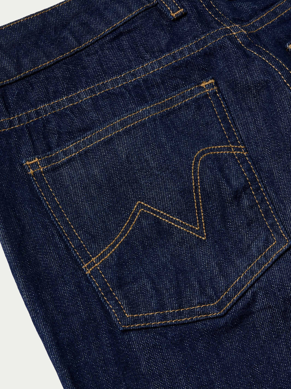 Catherine Jean dark denim jeans with contrast-stitched western pockets and belt loops
