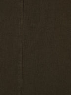 Olive dress fabric panel with visible side seam stitching