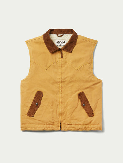 Zip Canvas Vest with Sherpa Lining - Schaefer Outfitter