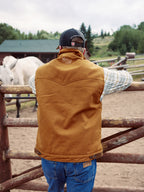 Zip Canvas Vest With Sherpa Lining - Schaefer Outfitter
