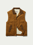Zip Canvas Vest With Sherpa Lining - Schaefer Outfitter