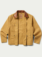 Suntan brush jacket with snap front and flap pockets