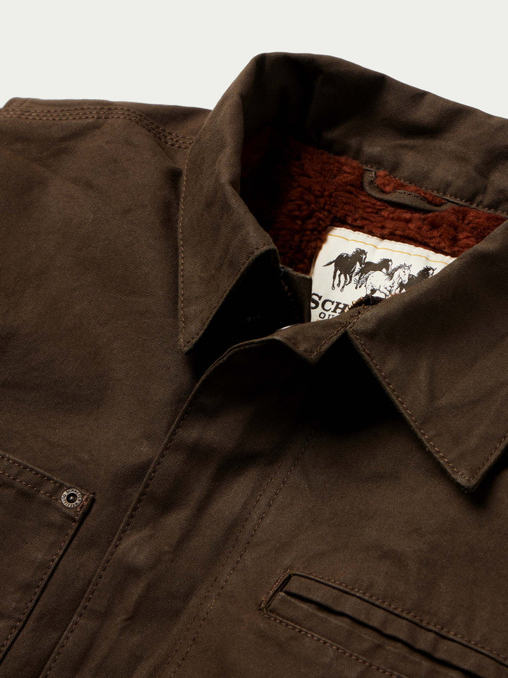Zip Canvas Jacket with Fleece Blanket Lining - Schaefer Outfitter