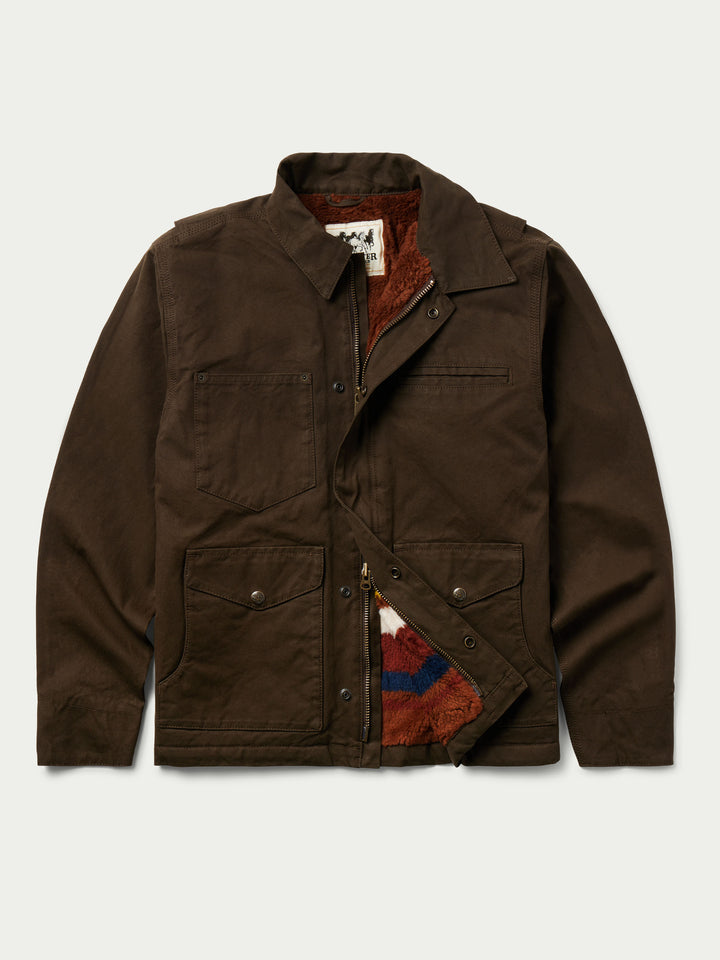 Zip Canvas Jacket with Fleece Blanket Lining - Schaefer Outfitter