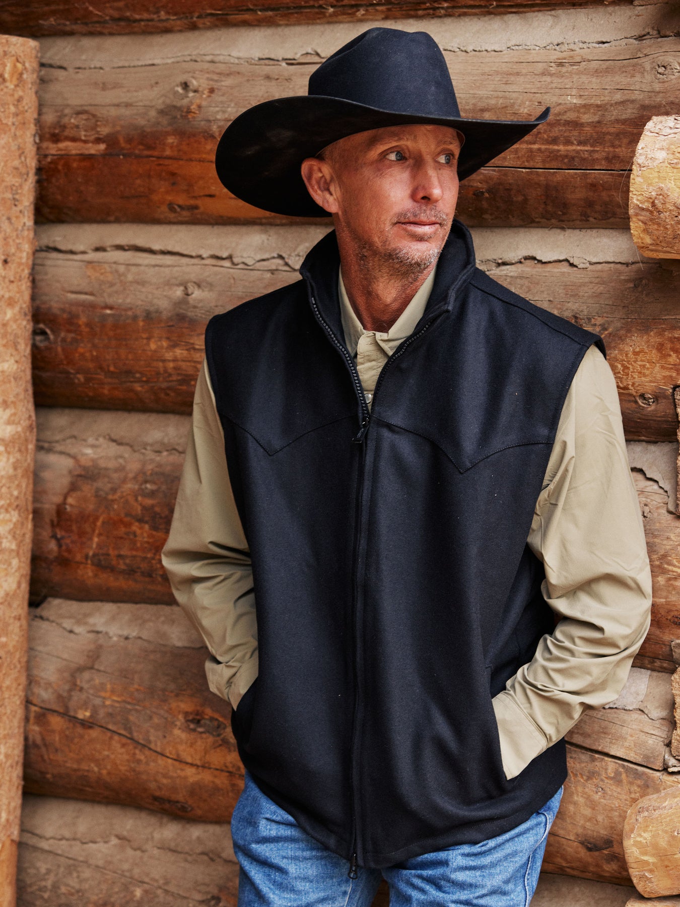 Schaefer Outfitter Men's Suntan High Country Vest – Canvas, Lined, Vintage Style