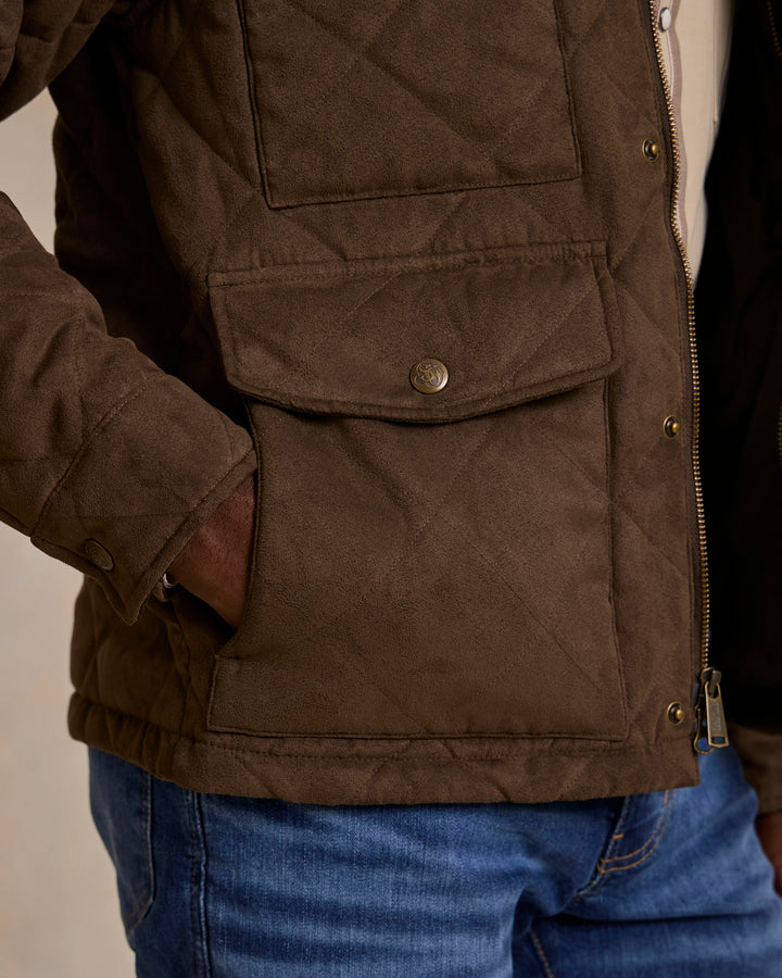 Quilted Microsuede Jacket