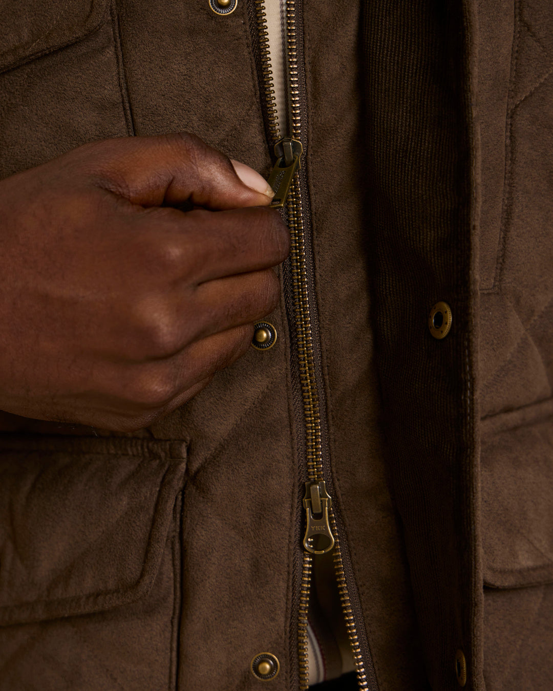 Quilted Microsuede Jacket