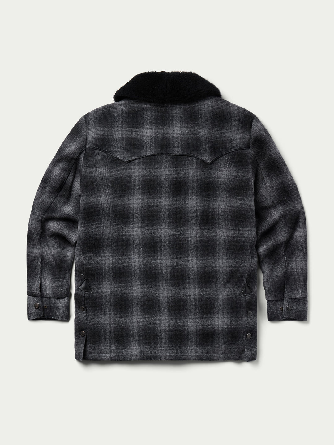 Wool Coat With Shearling Collar