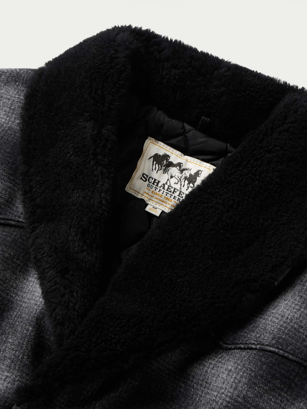 Wool Coat With Shearling Collar - Schaefer Outfitter