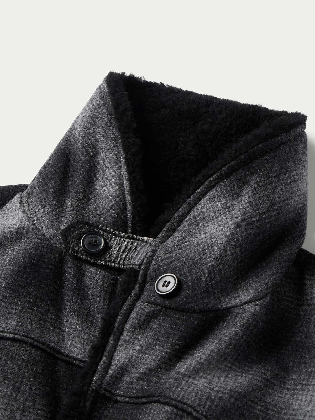 Wool Coat With Shearling Collar - Schaefer Outfitter