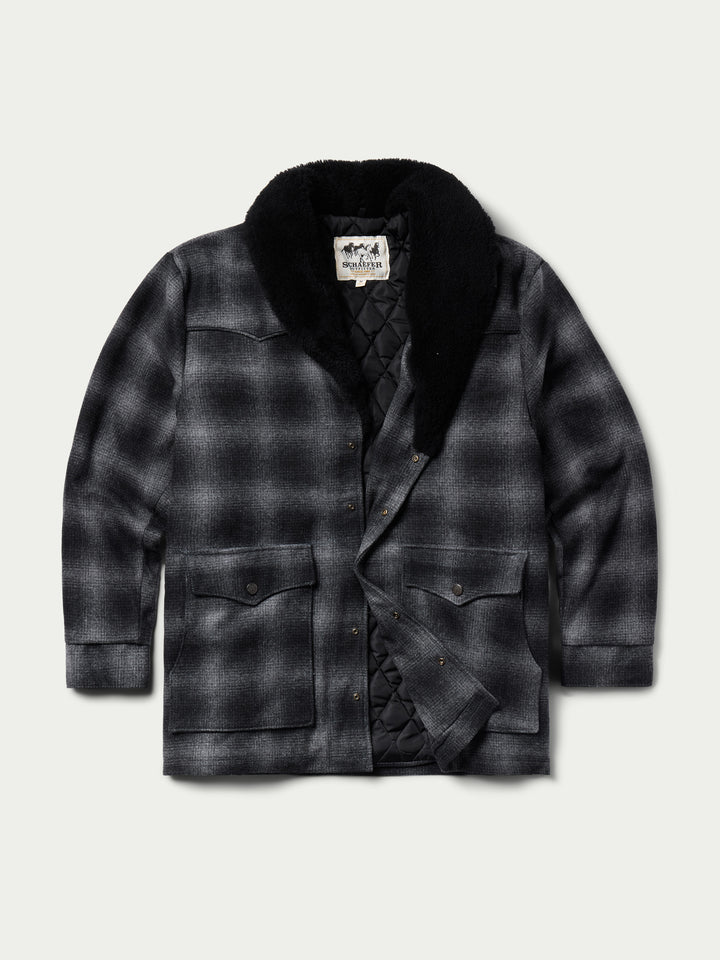 Wool Coat With Shearling Collar