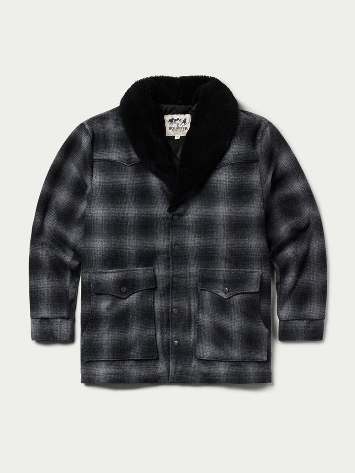 Wool Coat With Shearling Collar