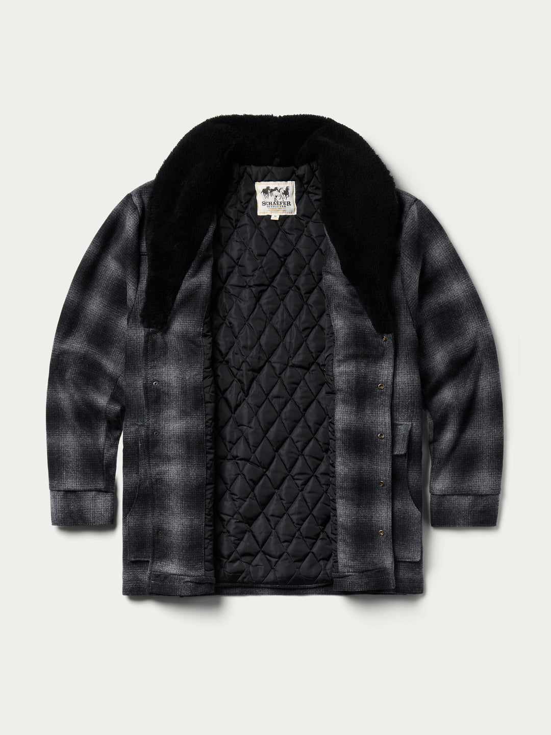 Wool Coat With Shearling Collar