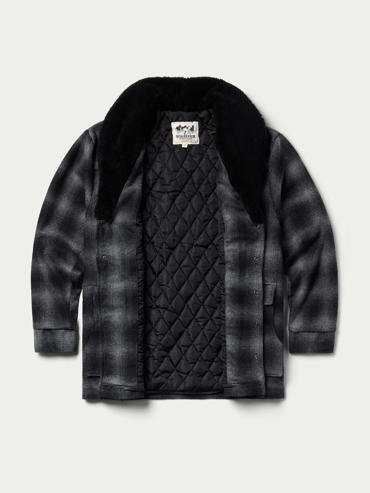 Wool Coat With Shearling Collar