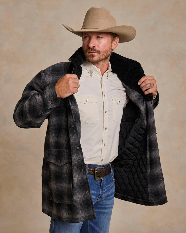 Wool Coat With Shearling Collar