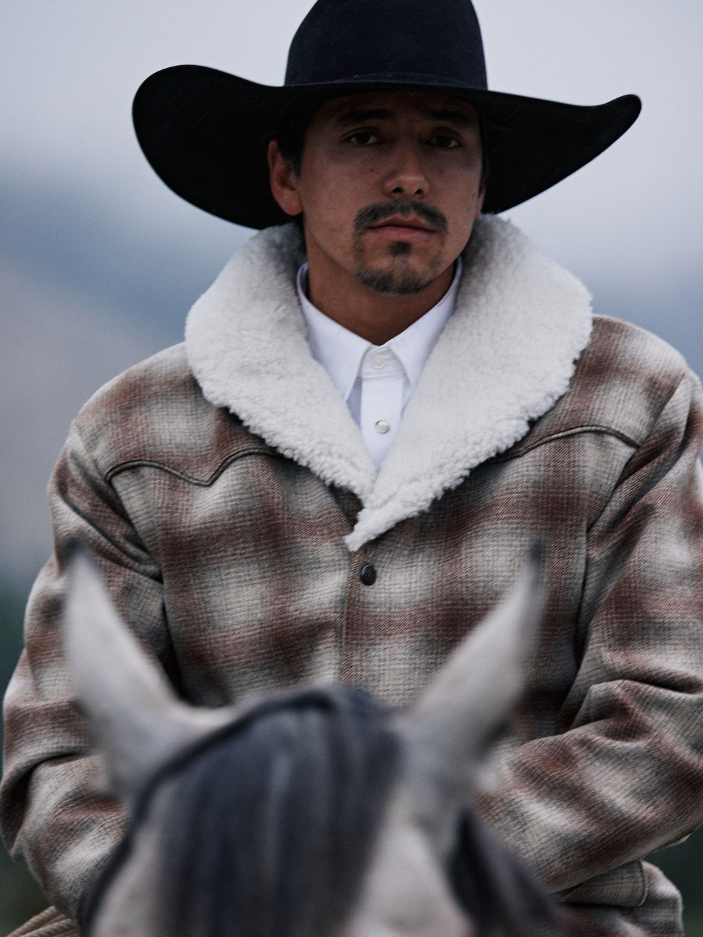 Wool Coat With Shearling Collar - Schaefer Outfitter