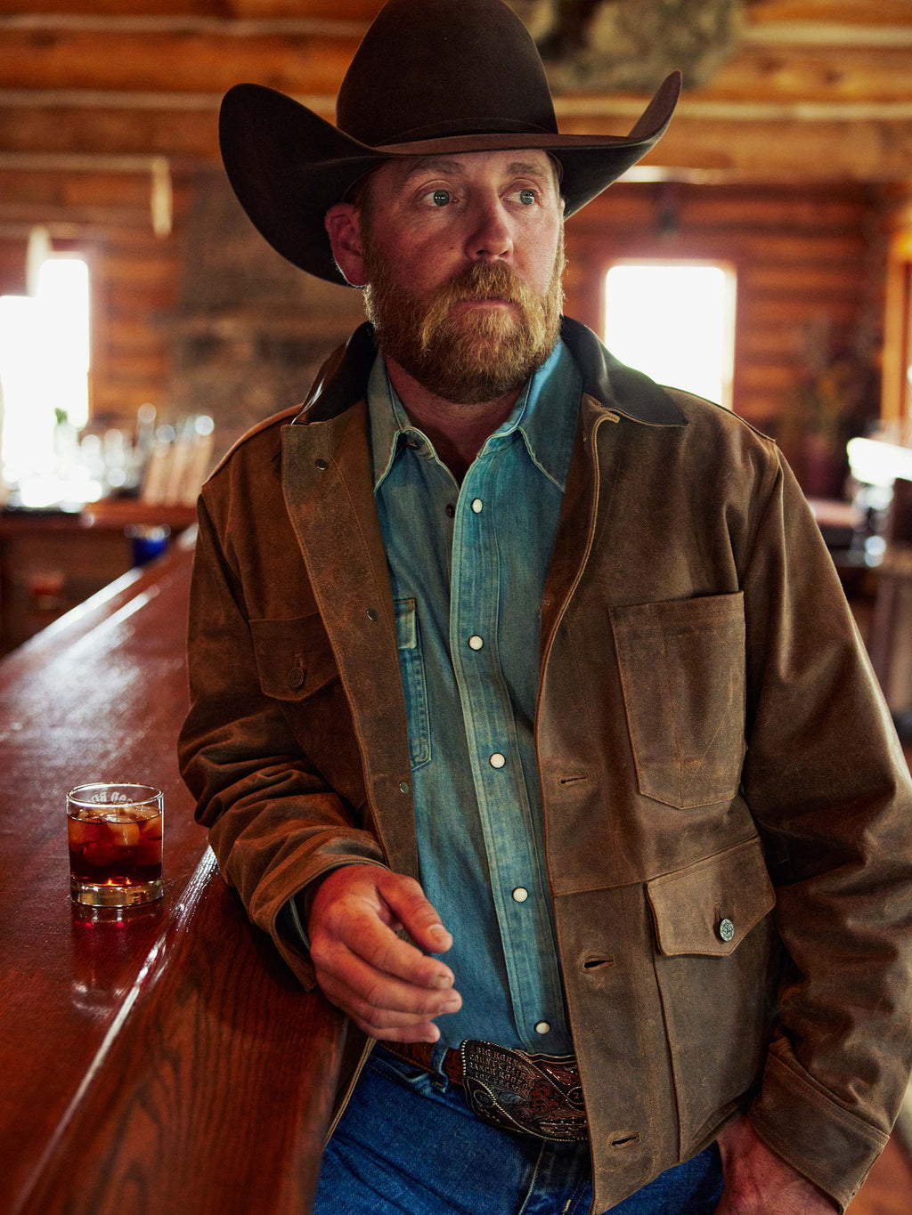 Leather Mesquite Brush Jacket - Schaefer Outfitter