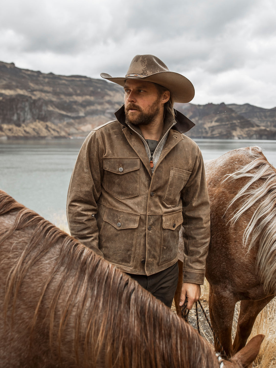 Leather Mesquite Brush Jacket