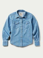 WOMENS WESTERN DENIM PEARL SNAP SHIRT - Schaefer Outfitter