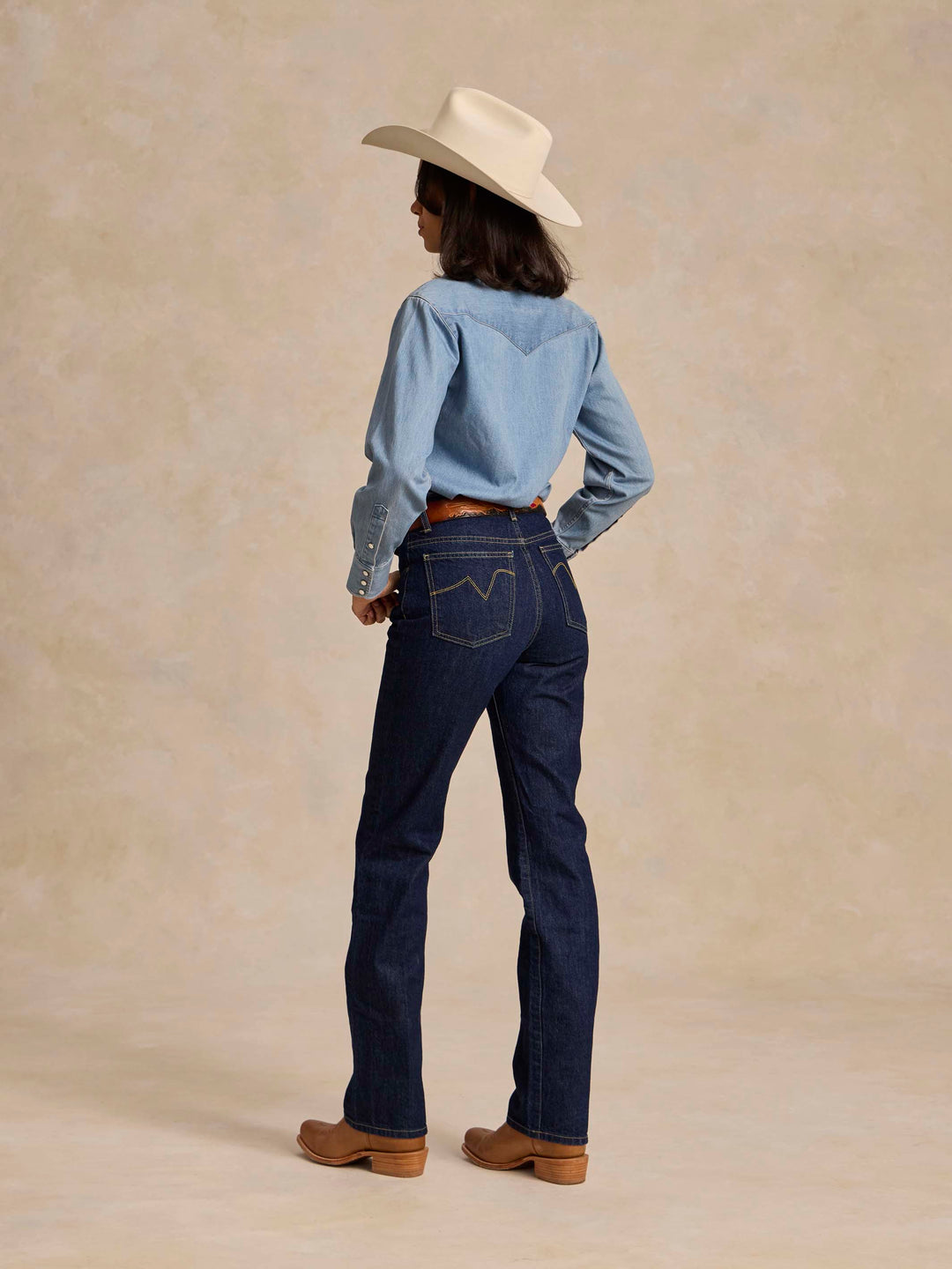 Women's Western Denim Pearl Snap