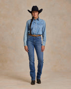 Women's Western Denim Pearl Snap - Schaefer Outfitter