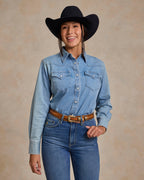 Women's Western Denim Pearl Snap - Schaefer Outfitter