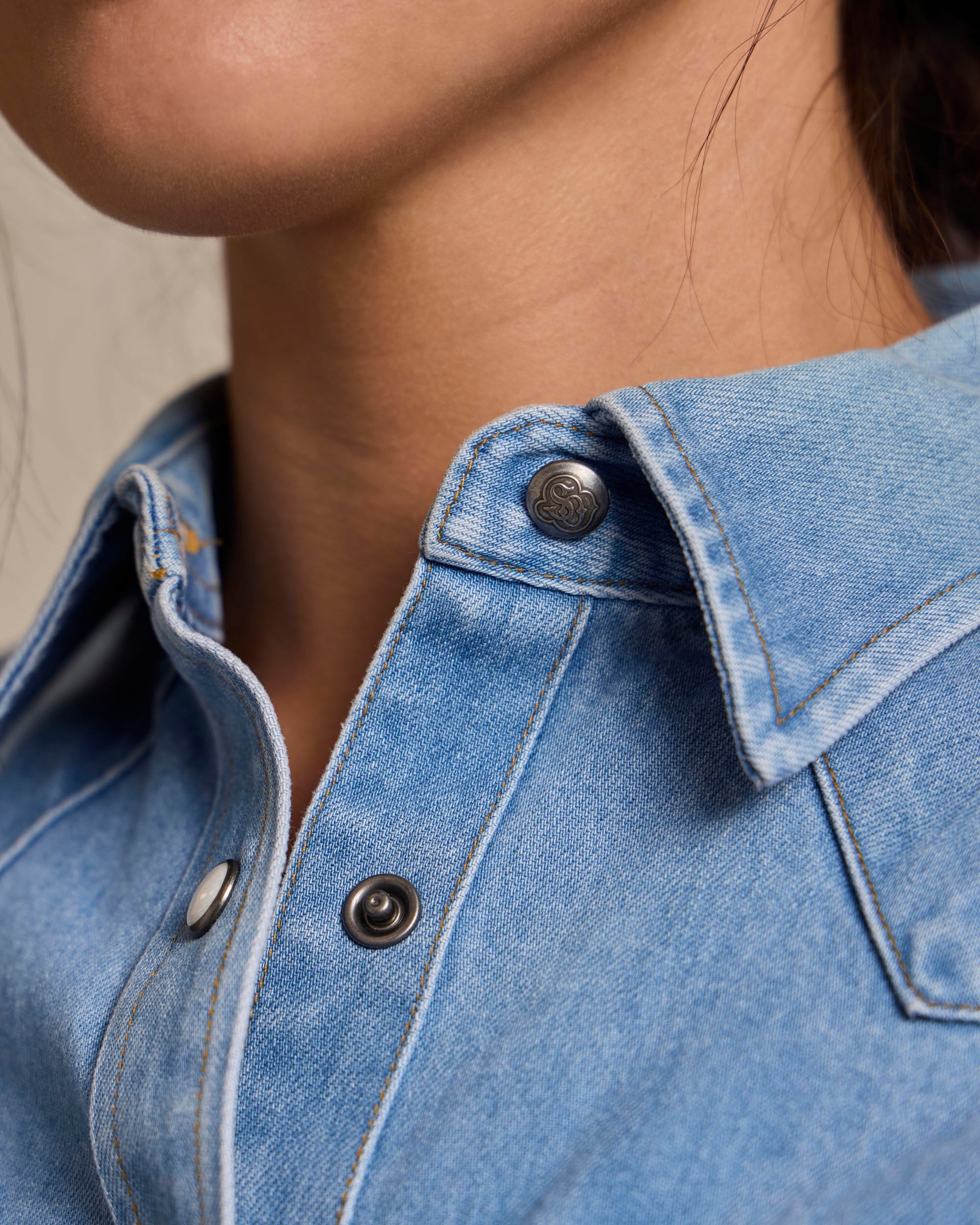 Women's Western Denim Pearl Snap– Schaefer Outfitter