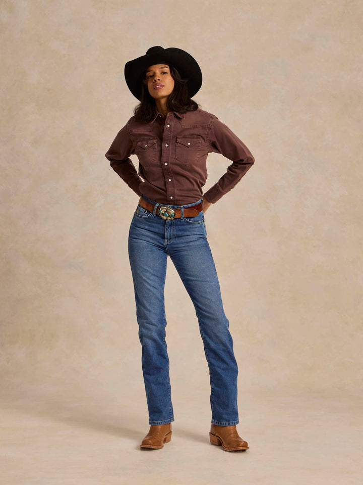 Women's Western Denim Snap Shirt