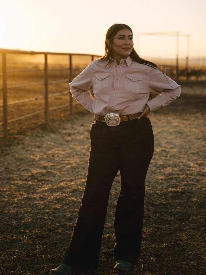 Women's Western Denim Snap Shirt