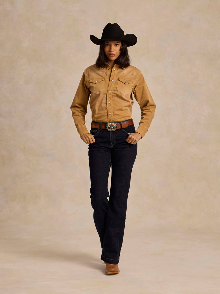 Women's Western Denim Snap Shirt