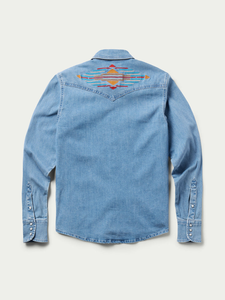 Women's Embroidered Denim Snap Shirt