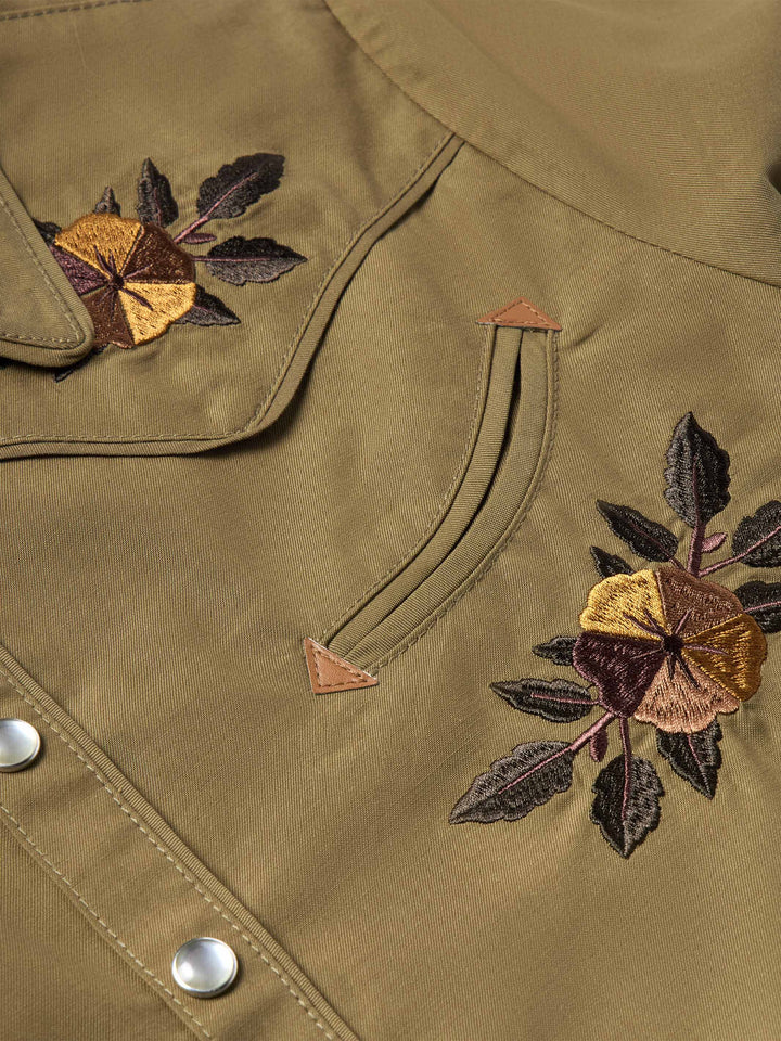 WOMENS EMBROIDERED SNAP SHIRT - Schaefer Outfitter