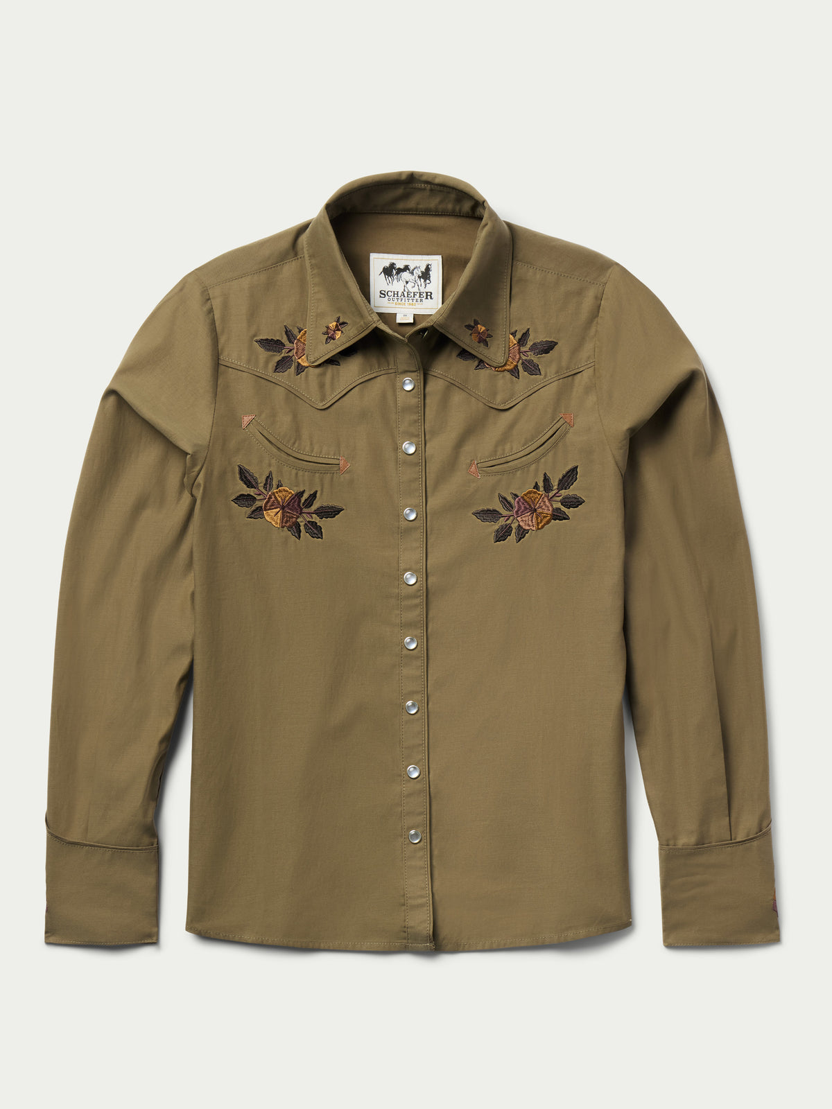 WOMENS EMBROIDERED SNAP SHIRT - Schaefer Outfitter
