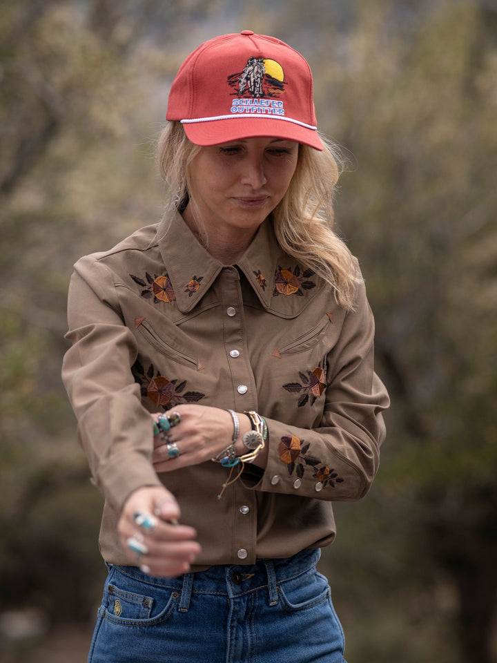 Women's Embroidered Snap Shirt