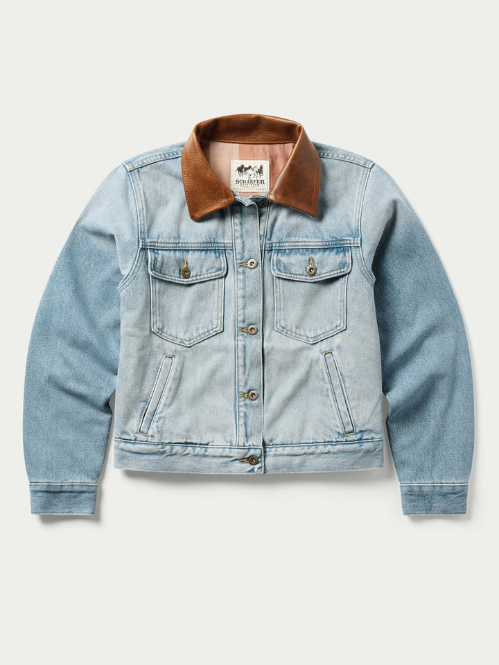 WOMEN'S LEGEND DENIM JACKET WITH FLANNEL LINING - Schaefer Outfitter