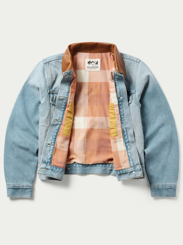 WOMEN'S LEGEND DENIM JACKET WITH FLANNEL LINING - Schaefer Outfitter