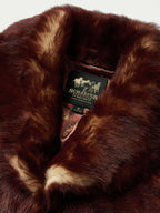 Women's Toscana jacket auburn faux fur lining with interior brand label