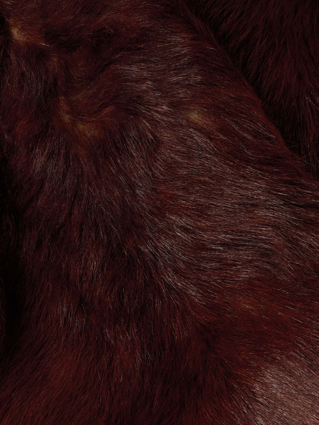 Women's Toscana jacket in auburn faux fur with dark and light pile
