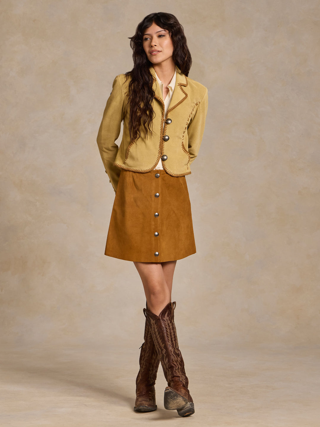 WOMENS MEDINA WHIPSTITCH SUEDE JACKET - Schaefer Outfitter