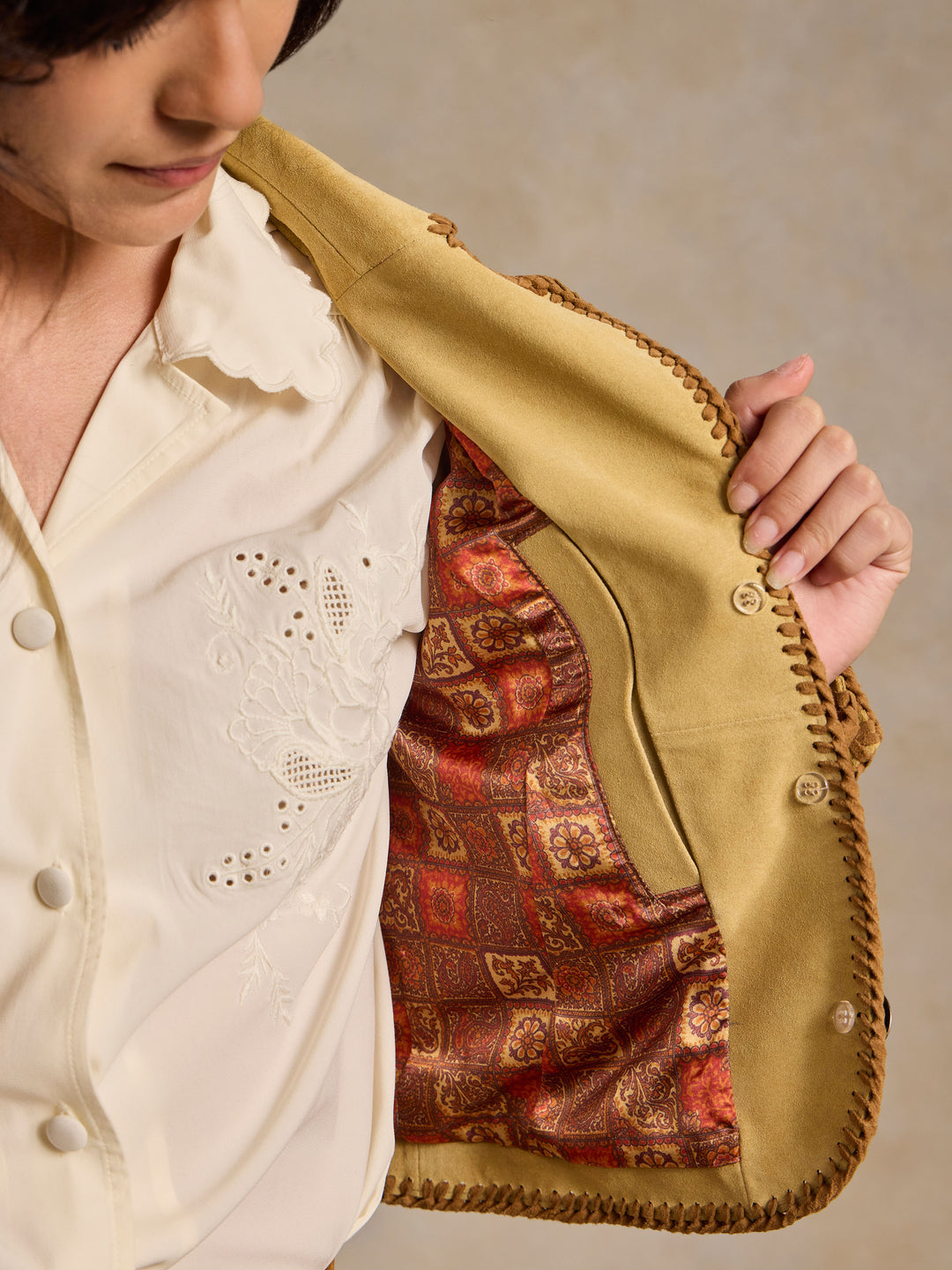 WOMENS MEDINA WHIPSTITCH SUEDE JACKET - Schaefer Outfitter