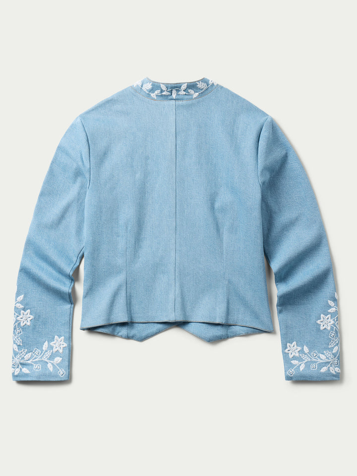 QUEEN OF THE RODEO BEADED DENIM JACKET - Schaefer Outfitter